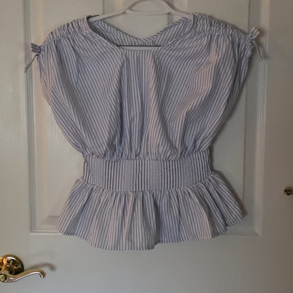 Habitual Blue and White Striped Blouse